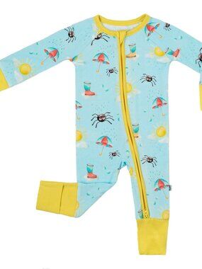 Spring Showers Bamboo Zipper Pajamas